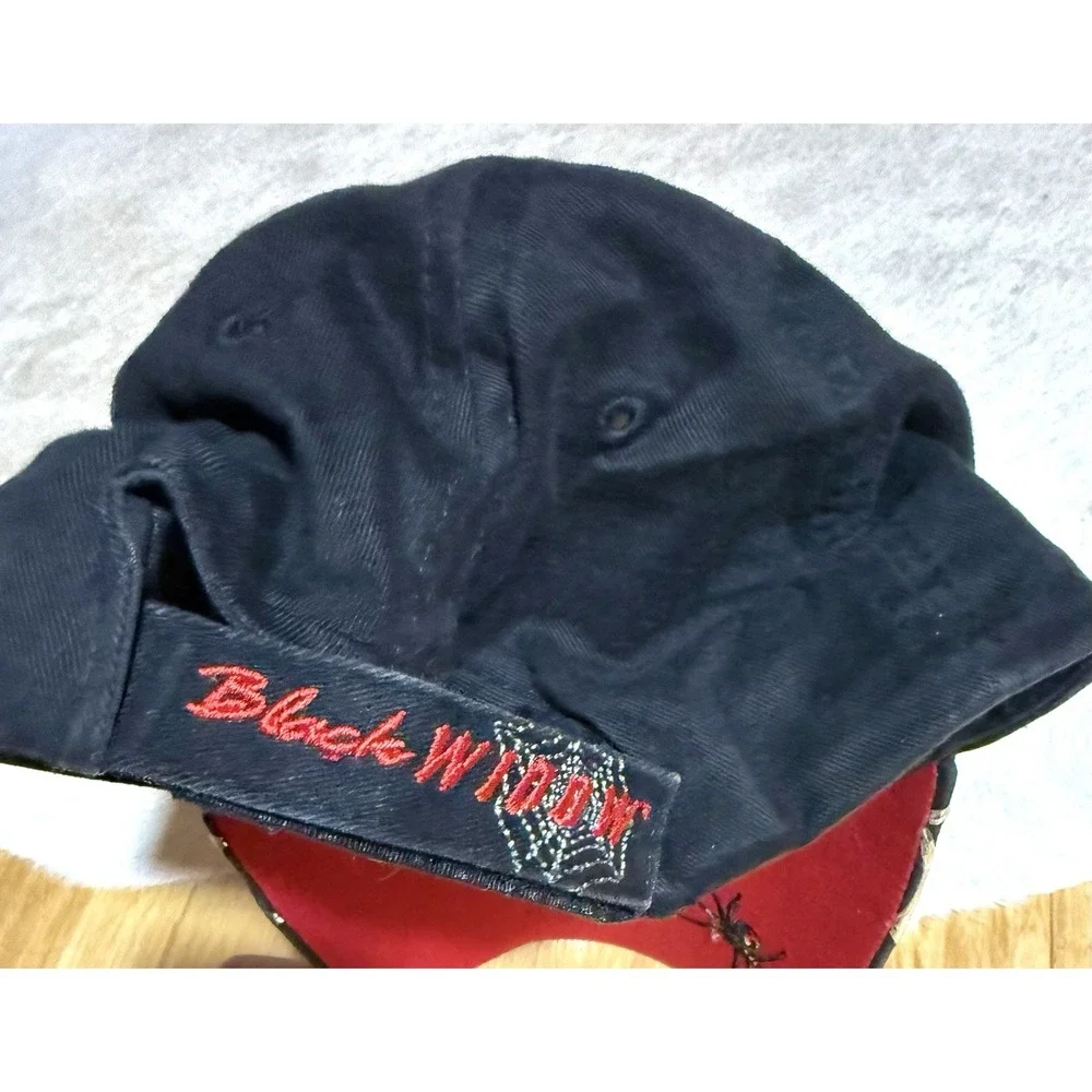 American Chopper‎ Baseball Hat Cap Black Widow Adjustable Strap 2003